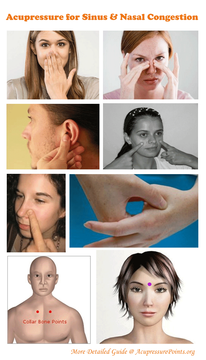 Acupressure for Sinus Relief and Nasal Congestion. Practice these 8 ...