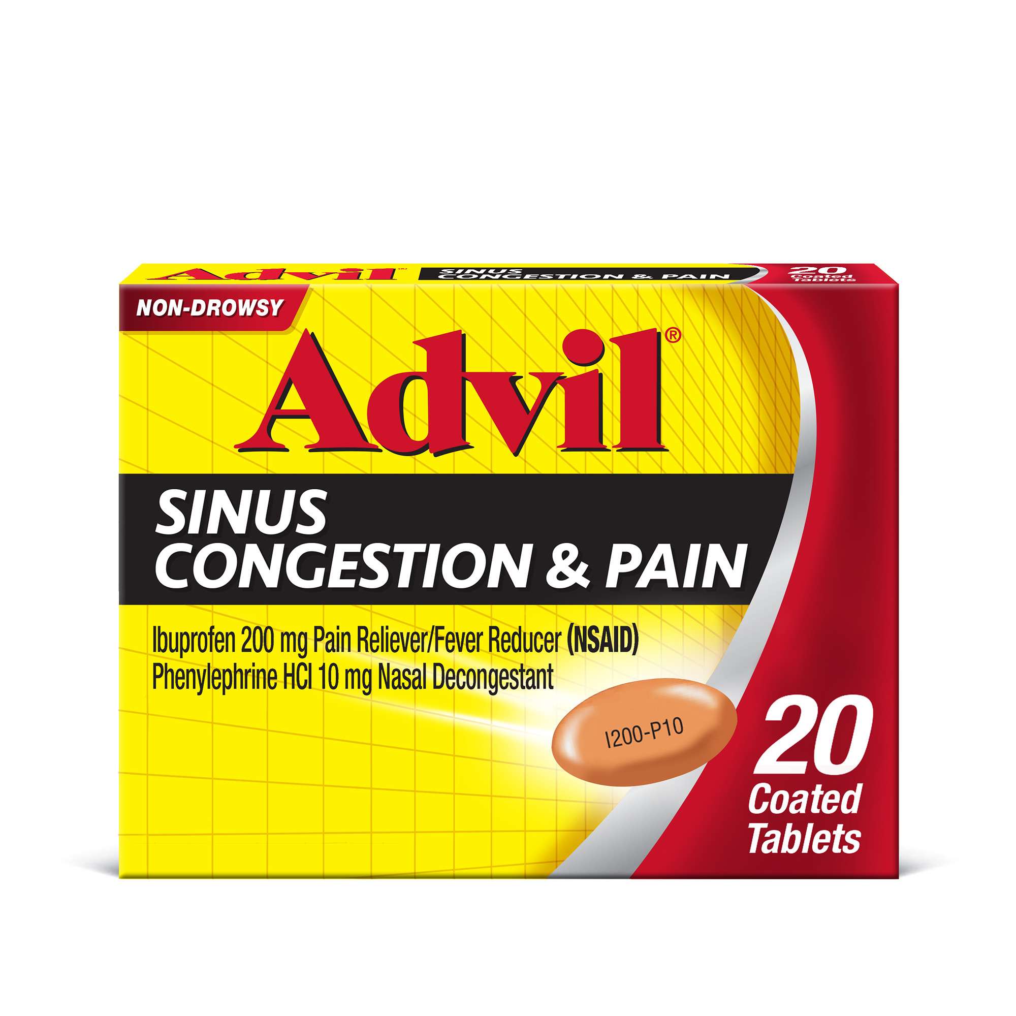 Advil Allergy and Congestion Relief Medicine Pain and Fever Reducer ...