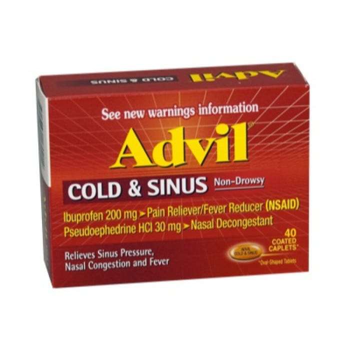 Advil Cold and Sinus Caplets 40/Box