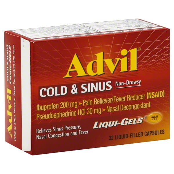 Advil Cold Sinus Pse 32 Liqui Gel Caps