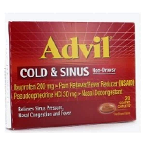 Advil Cold/Sinus Caplets 200mg/30mg 20/Pk