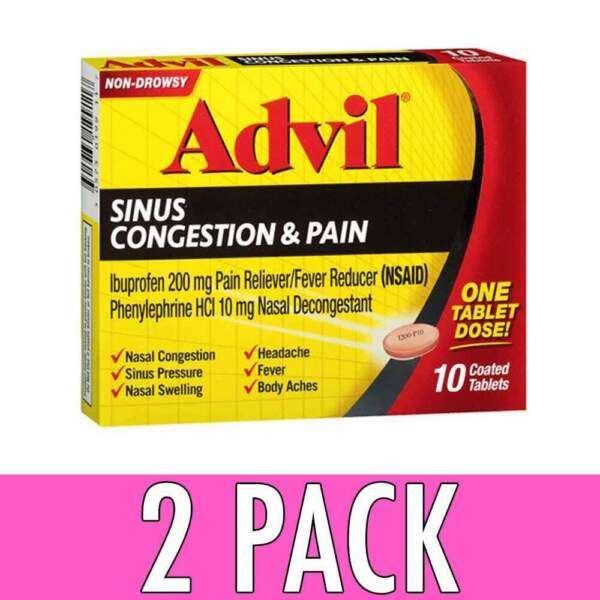 Advil Sinus Congestion &  Pressure Tablets 10ct 305730199117a474 for ...