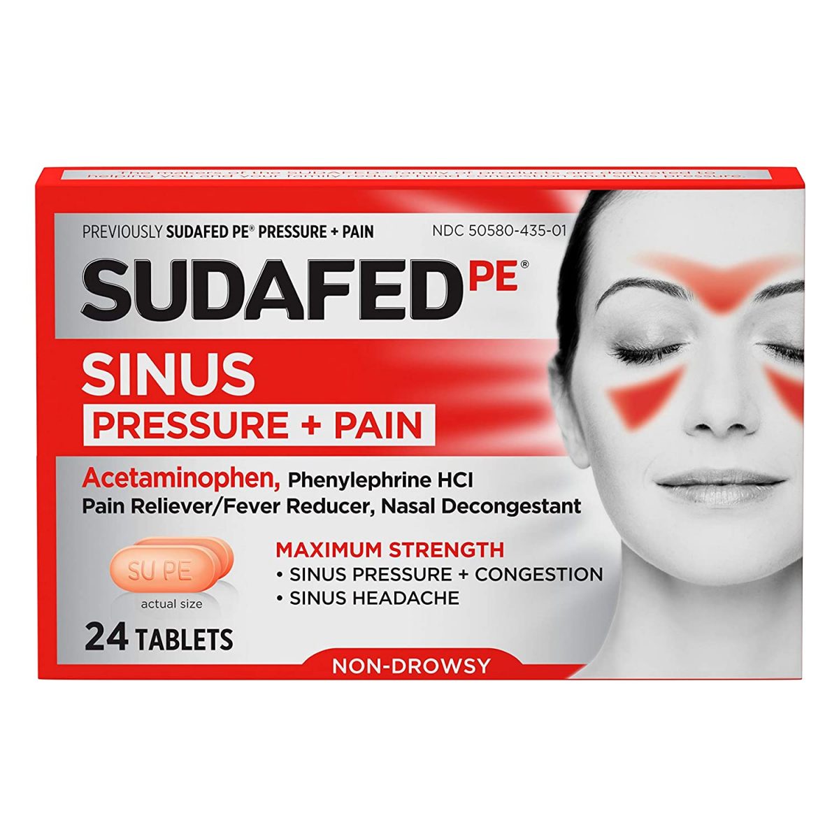 Amazon.com: Sudafed PE Sinus Pressure + Pain Relief Maximum Strength ...