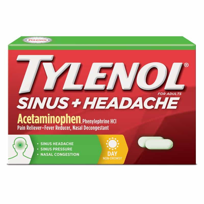 Amazon.com: Tylenol Sinus Congestion And Pain Caplets, Daytime, 24 ...