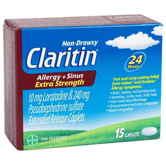 Claritin Allergy &  Sinus Extra Strength/Non Drowsy 24 hour