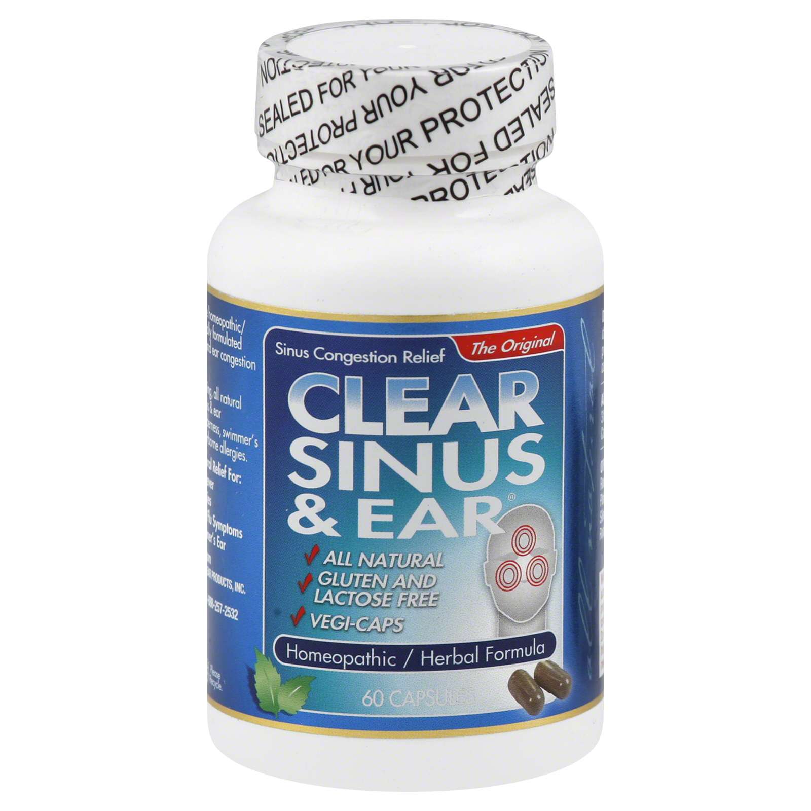 CLEAR PRODUCTS Clear Sinus &  Ear, 60 caplets