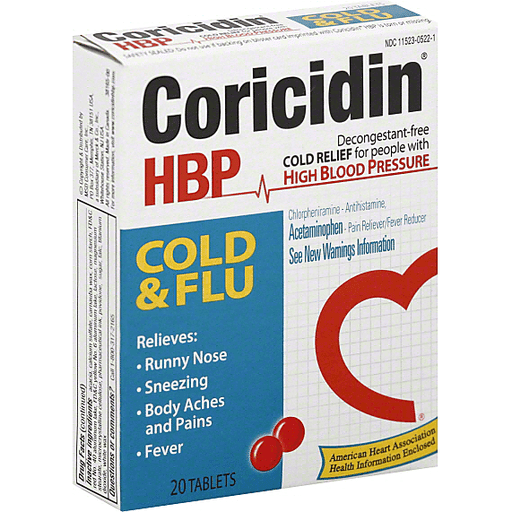 Coricidin HBP Cold &  Flu, Tablets