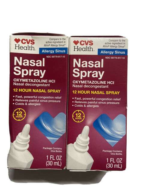 Cvs Allergy Sinus Nasal Spray 12 Hour (2pack) ExP 12/21