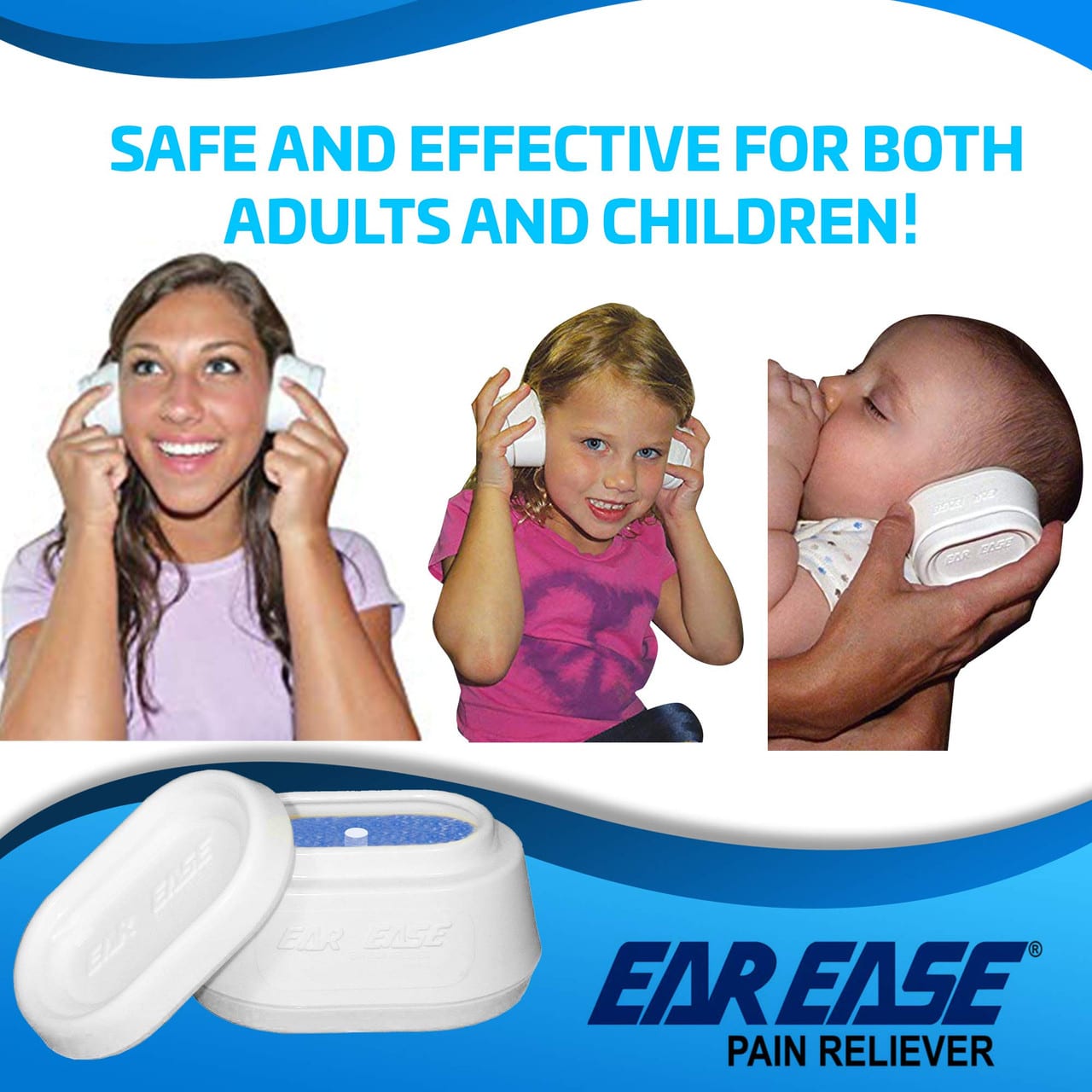 Ear Ease Pain Reliever for Adults, Children &  Senior Citizens