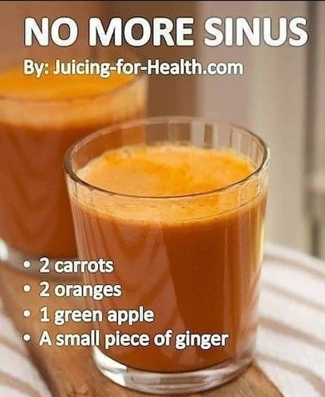 Eliminate Nasal Congestion Sinusitis With This Powerful Carrot Juice ...