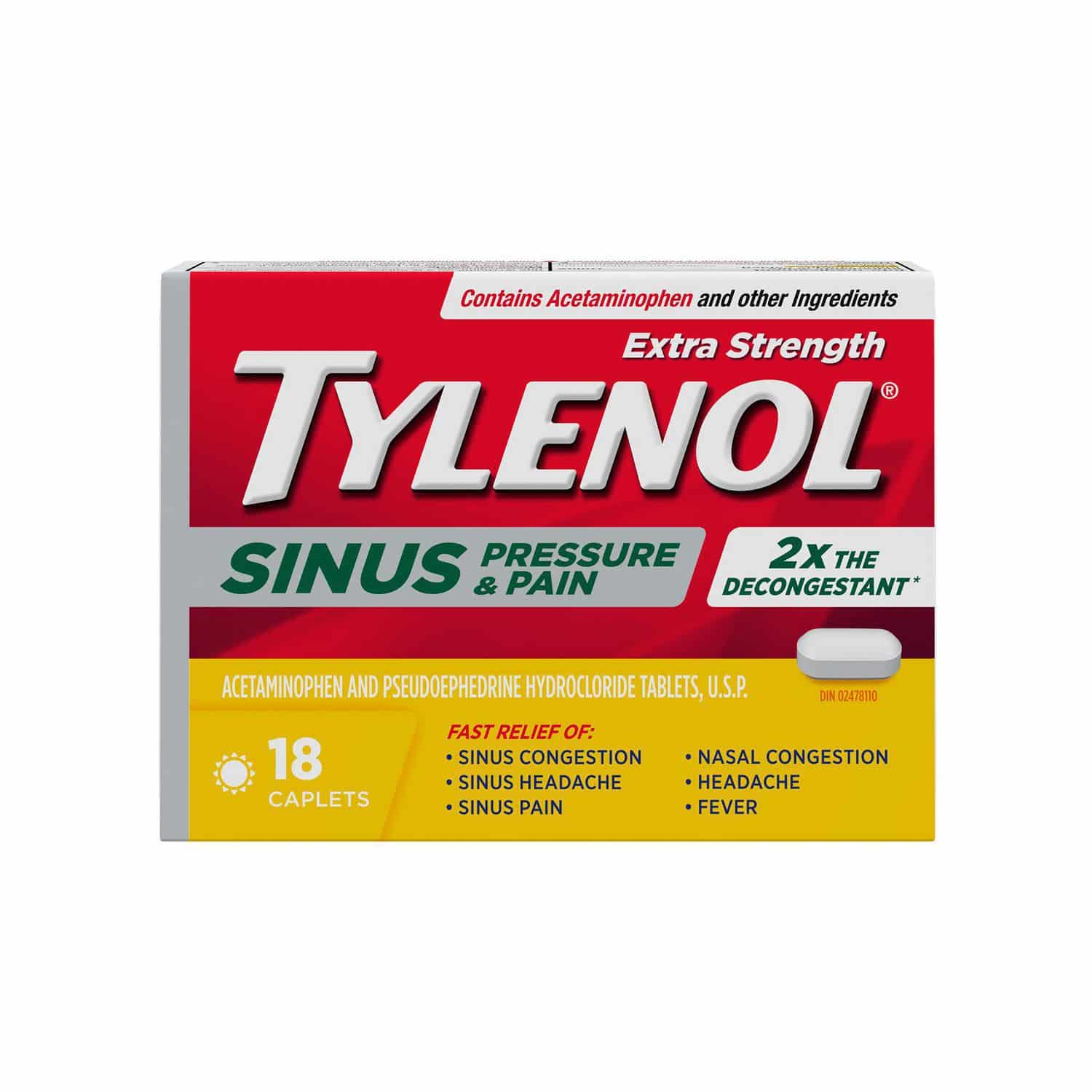 Extra Strength Tylenol Sinus Pressure &  Pain Relief