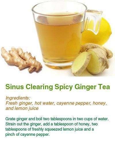 Ginger tea for sinus congestion