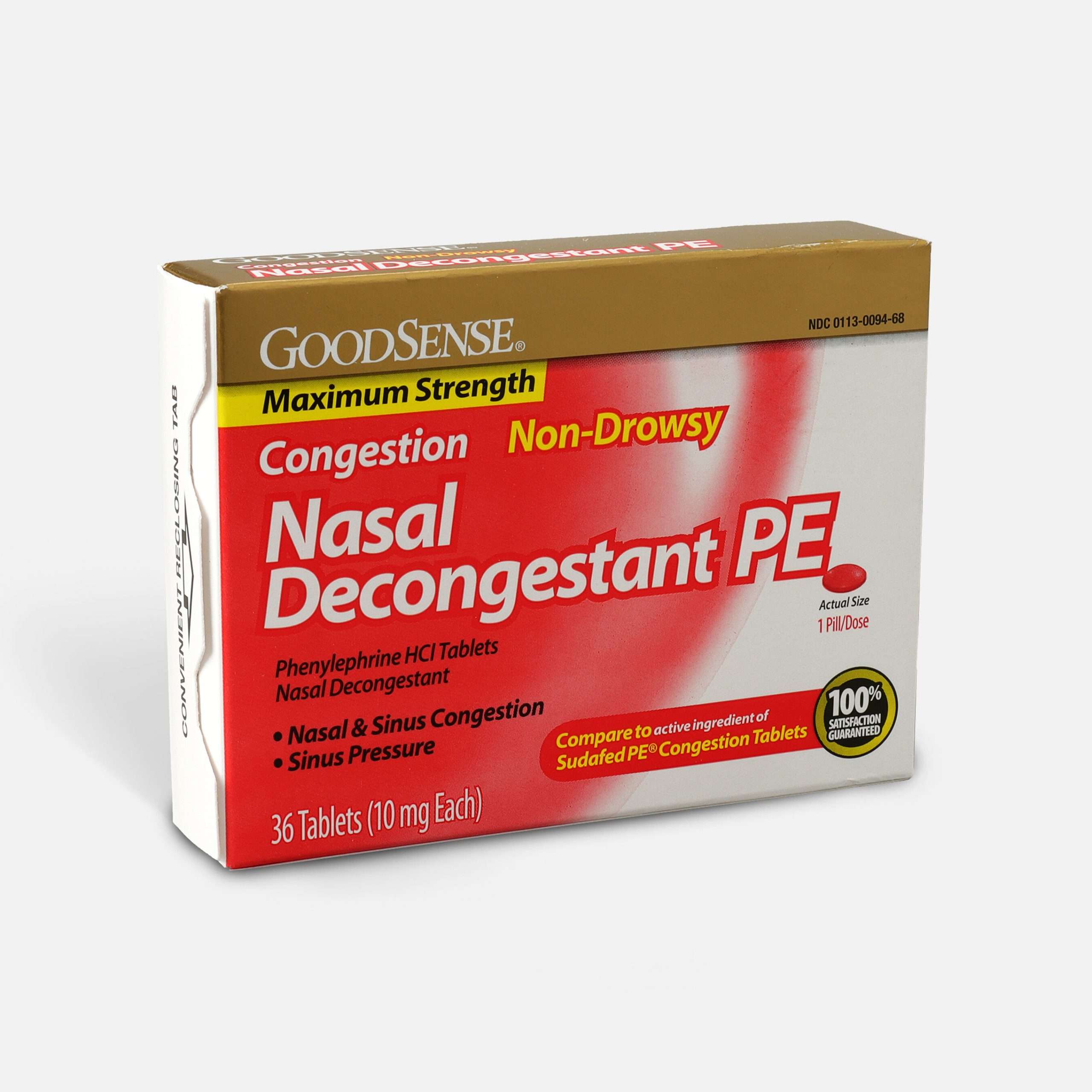 GoodSense® Nasal Decongestant PE 10 mg Non Drowsy Tablets