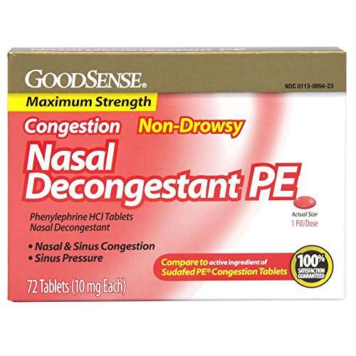 GoodSense Nasal Decongestant Phenylephrine HCl 10 mg ...