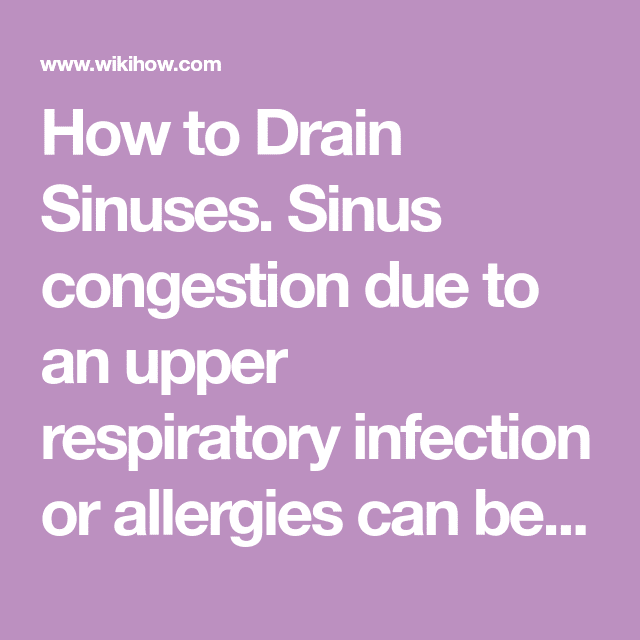 How to Drain Sinuses