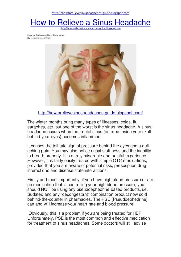 How to relieve a sinus headache