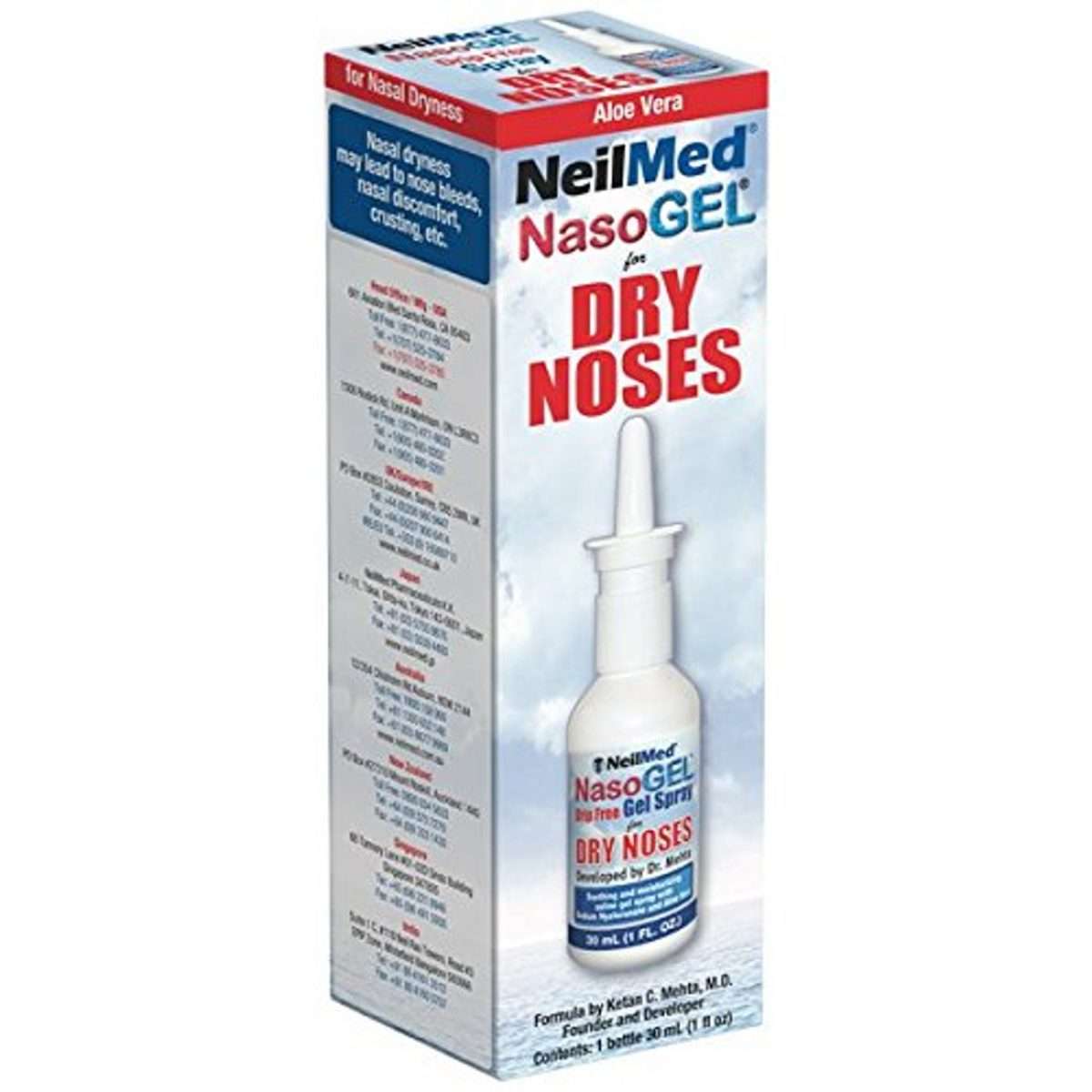 NasoGel Water Soluble Saline Nasal Gel Spray for Dry Noses by NeilMed ...