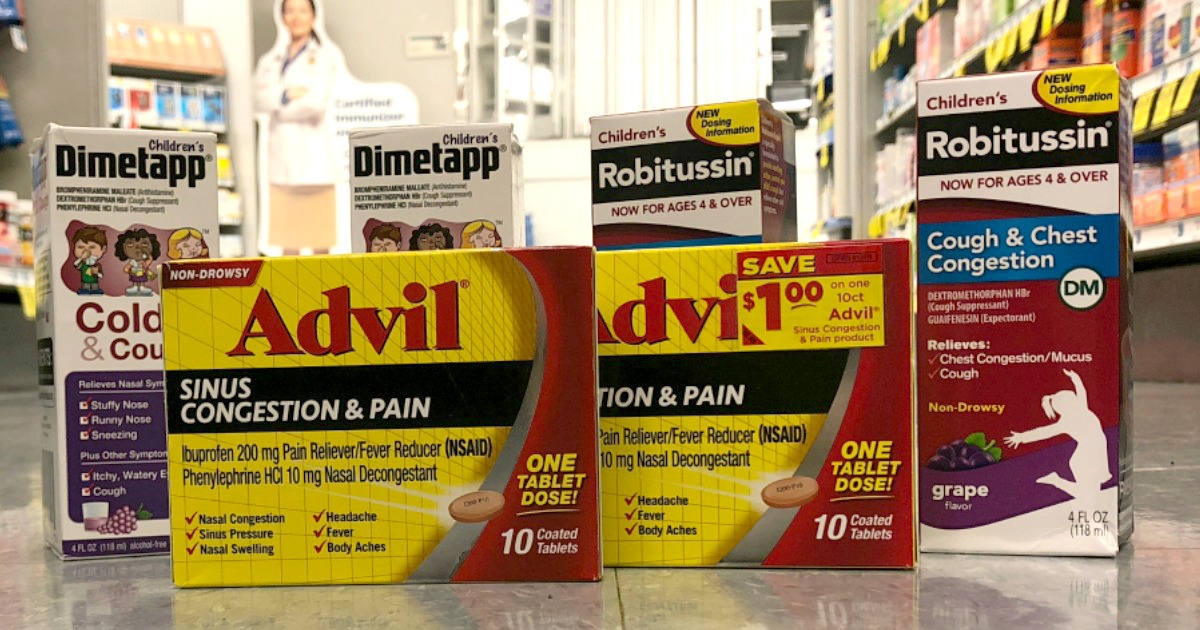Rite Aid: Dimetapp, Advil Sinus &  Robitussin ONLY $1.44 Each (After ...
