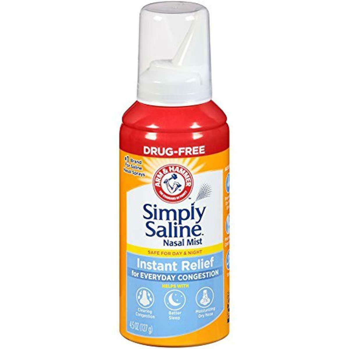 Simply Saline Adult Nasal Spray Mist, Original, Giant Size, 4.5 Oz ...