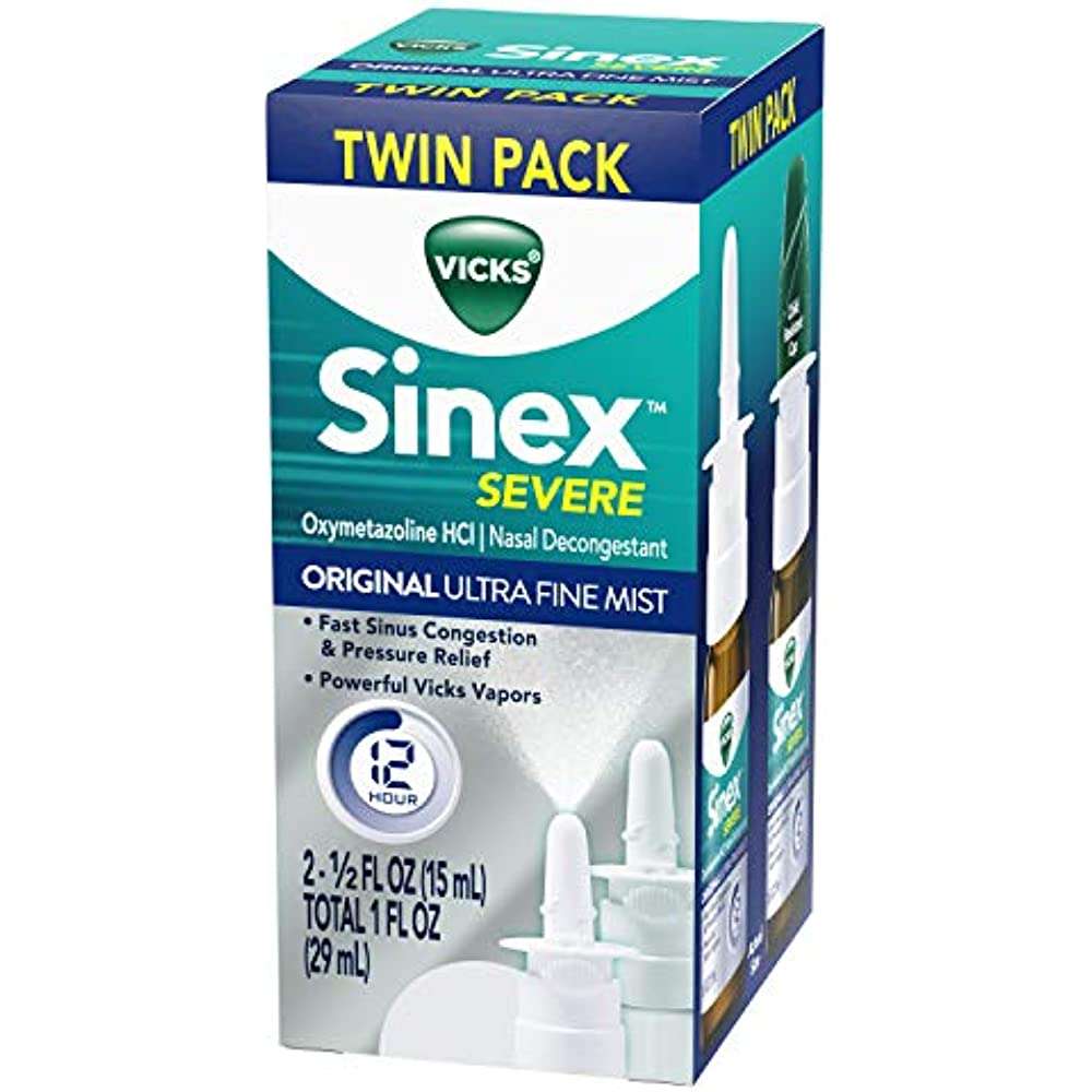 Sinex Severe Original Ultra Fine Mist Sinus Nasal Spray Twin Pack, 2 .5 ...