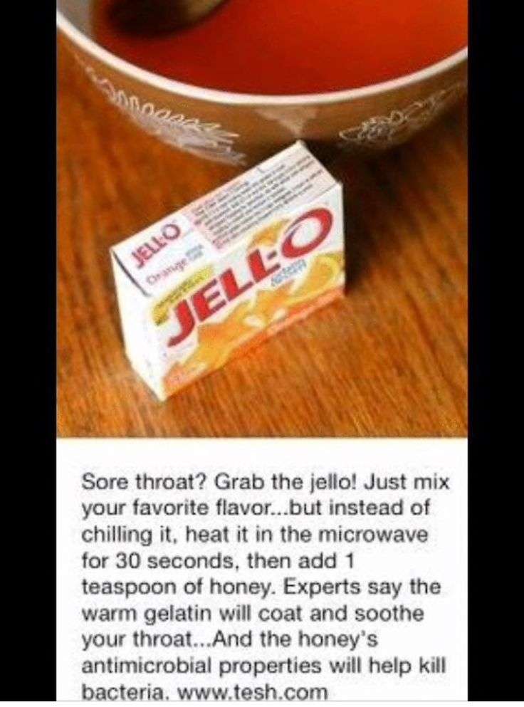 sore throat remedy using jello