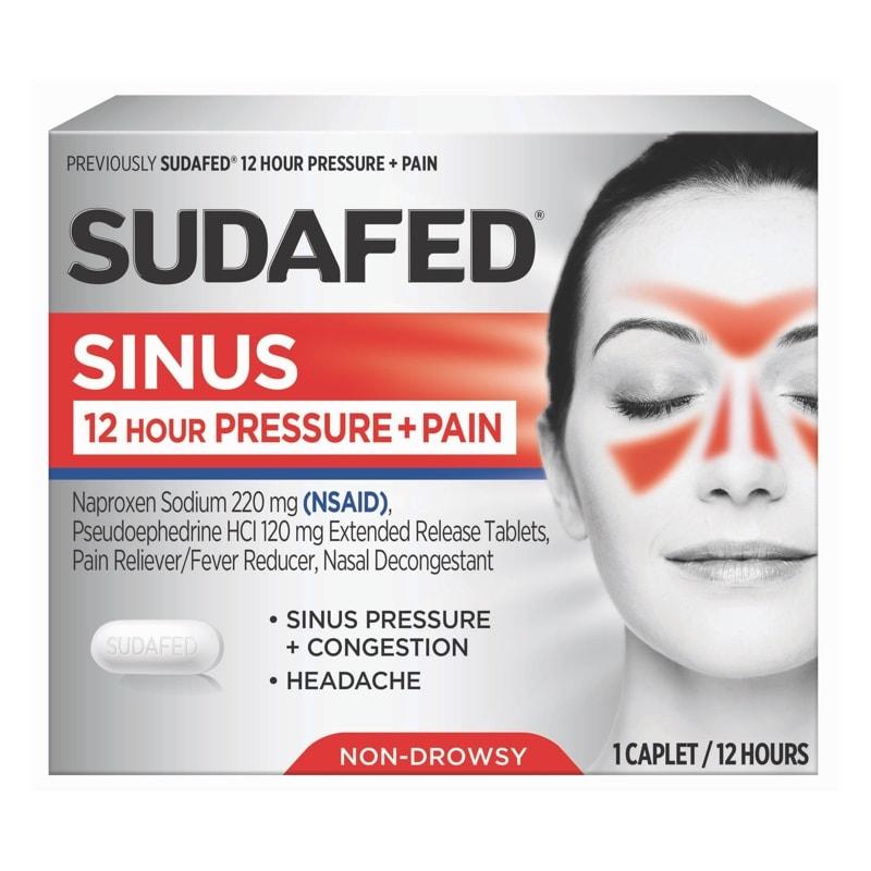 SUDAFED® 12 HOUR PRESSURE+PAIN FOR HEADACHES