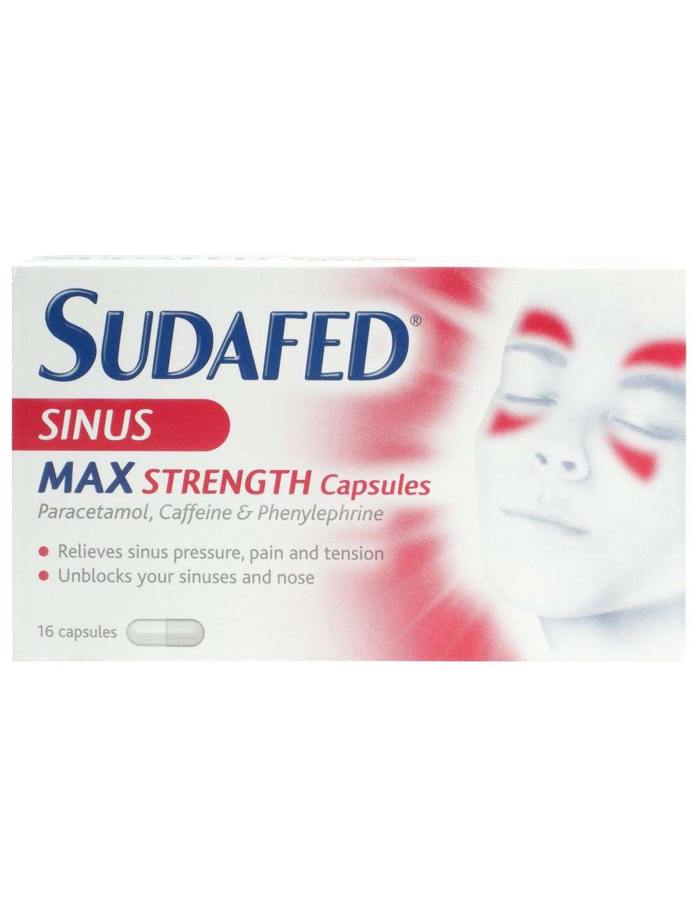 Sudafed Sinus Max Strength 16 Capsules