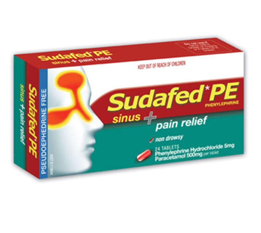 SUDAFEDÂ® PE Sinus + Pain Relief 24s