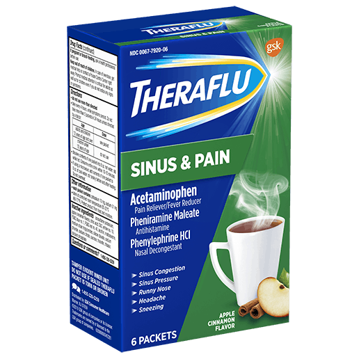 Theraflu Sinus &  Pain Hot Liquid Powder