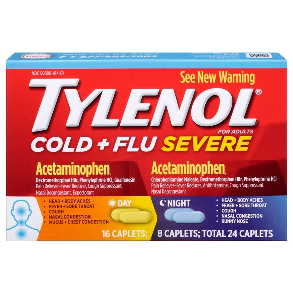 TYLENOL Cold + Flu Severe Day &  Night Caplets 24 ea ...