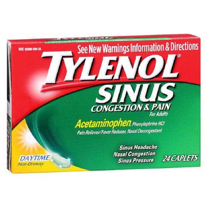 Tylenol Sinus Pain Relief Medicine