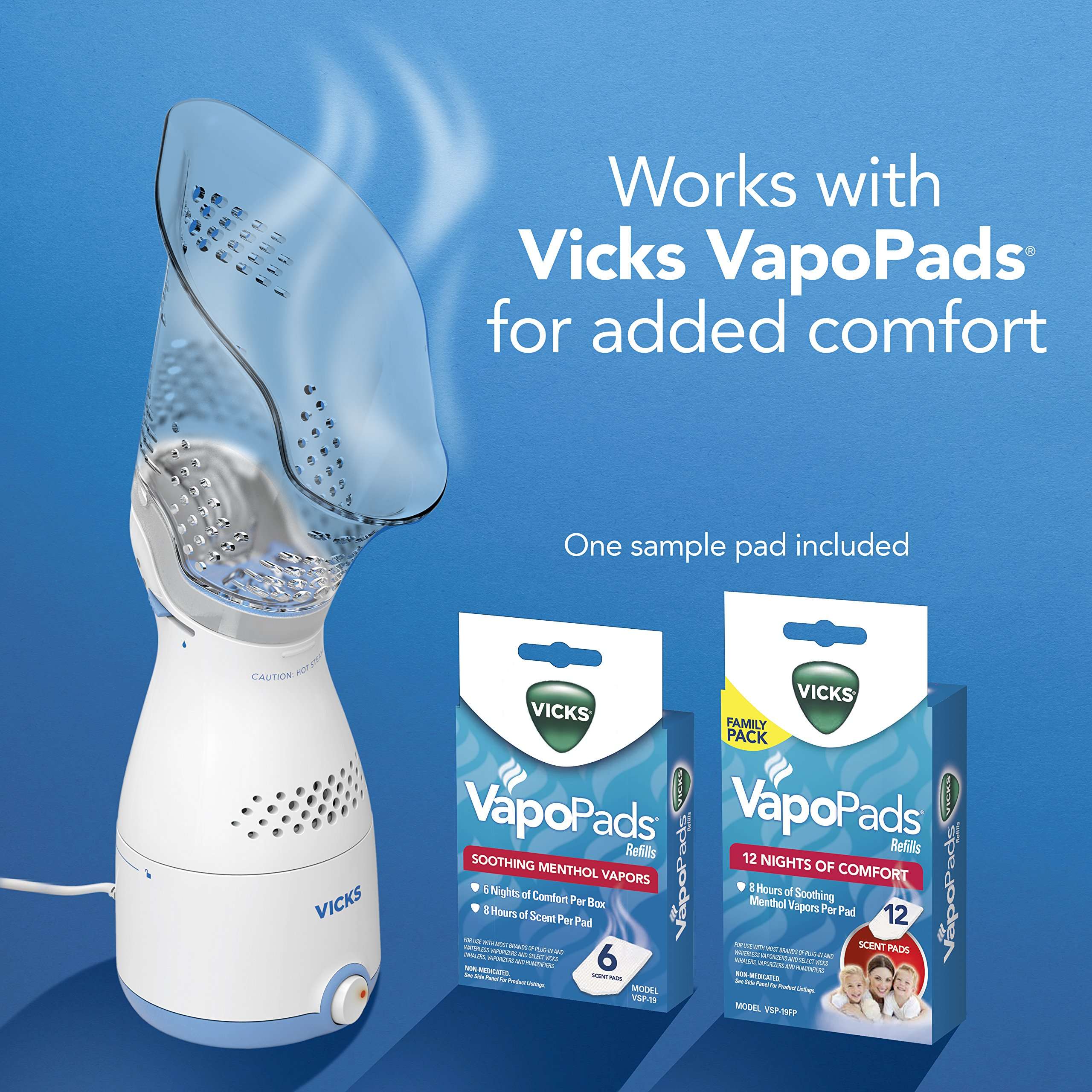 Vicks Personal Sinus Steam Inhaler with Soft Face Mask ...