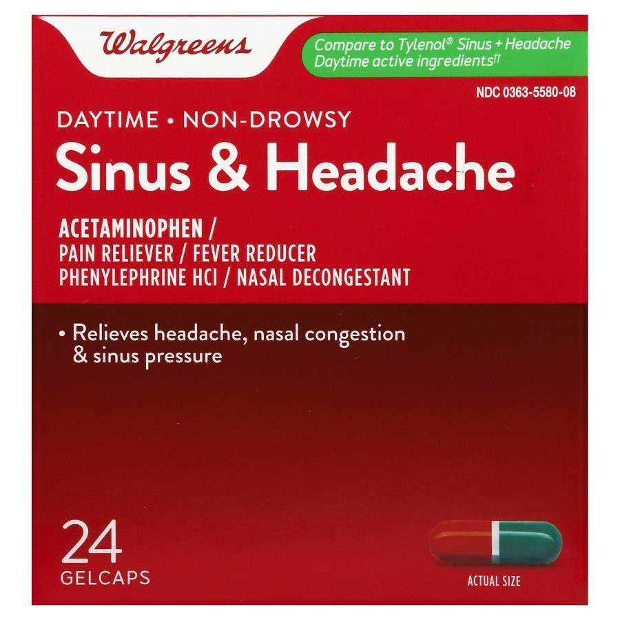 Walgreens Sinus Congestion &  Pain Reliever Gelcaps