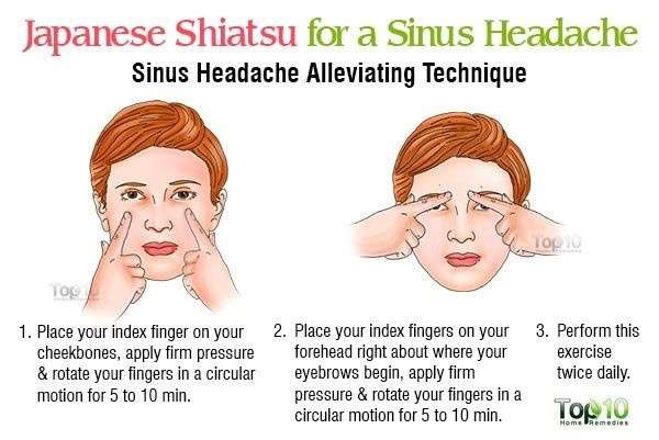 What area of the face would you massage to relieve sinus ...