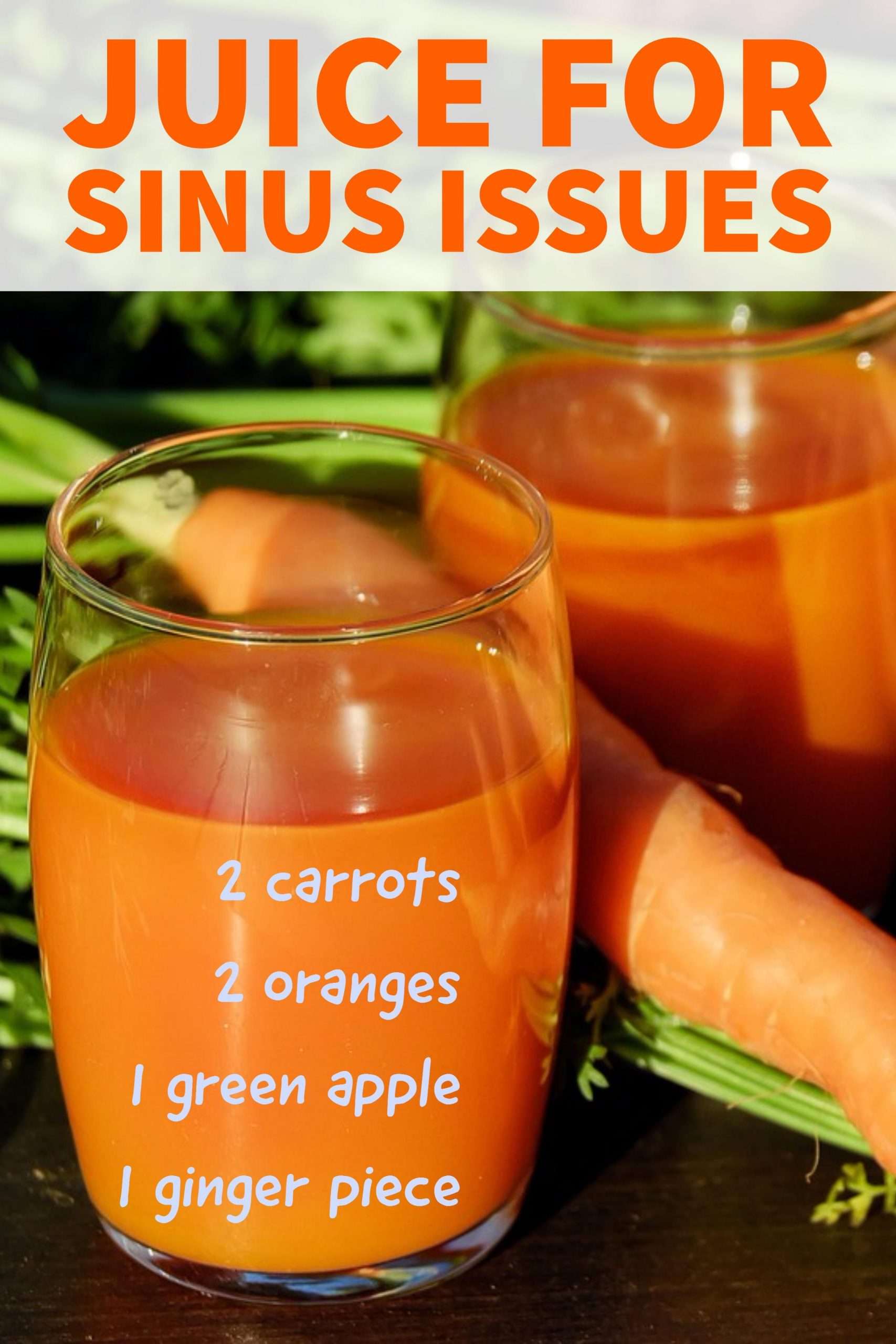 When having sinus problems, drinking a fresh healthy # ...
