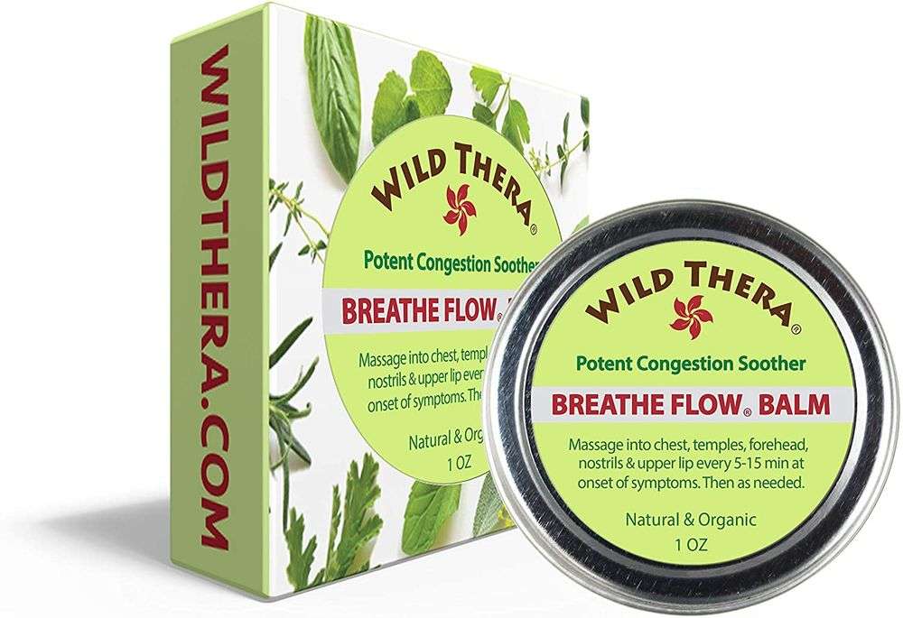 Wild Thera Breathe Flow Balm for Sinus Relief and Congestion. Natural ...