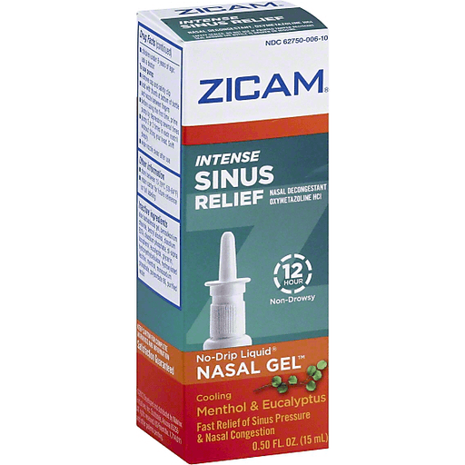 Zicam Intense Sinus Relief, Maximum Strength, Cooling ...